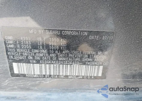 2017 Subaru Impreza 2.0I Sport z USA, uszkodzony, nr VIN 4S3GKAK63H1626499